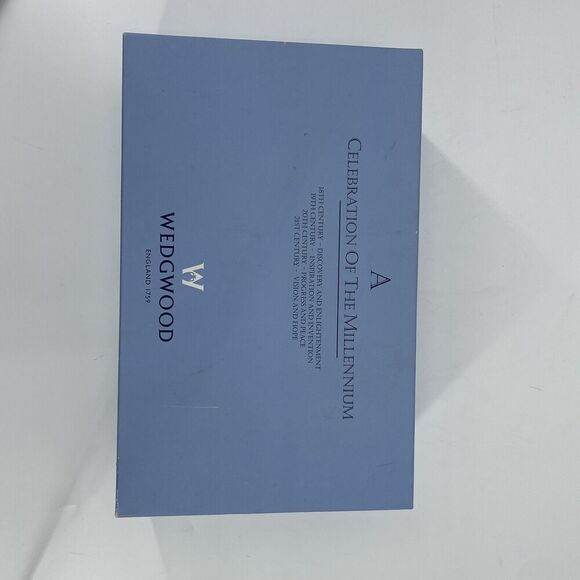 Wedgwood Celebration of the Millennium Bone China Pair Cups/Saucers Original Box - Picture 12 of 12